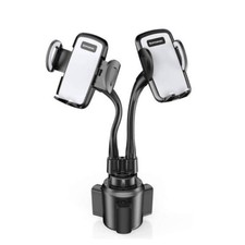 Sopownic Dual Phone Holder for Car Cup Holder Long Flexible Neck 360  Rotatable