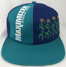 Vintage Maximizer Hybrid Corn SnapBack Trucker Hat Cap K Products USA Cornstalk