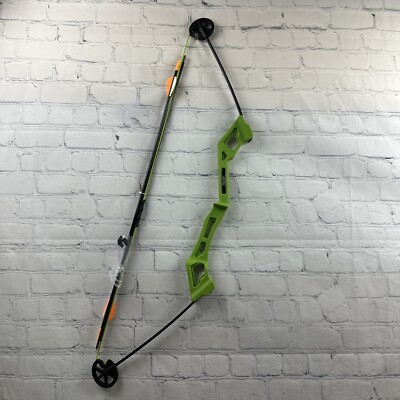 Bear Apprentice Youth Bow 6-13.5lb RH 2 Arrows & Rest Flo Green Ages 4-7 New 27''