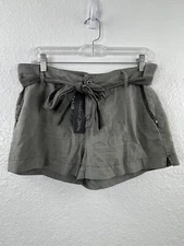 Michael Stars Shorts 100% Linen Size Small New Gray