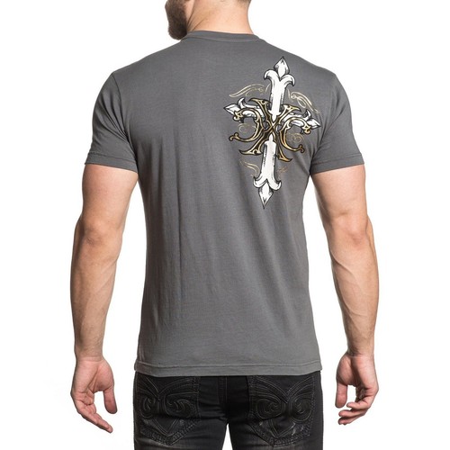 Xtreme Couture T-Shirt Men S Annuit Affliction Biker MMA Gothic Skull Graphic - Picture 3 of 8