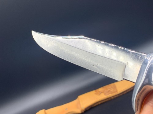 Coltello da caccia originale tedesco Solingen WITBY Bowie manico cervo fodero in pelle - Foto 11 di 14