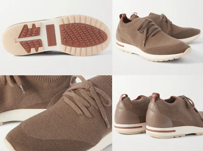 LORO PIANA 360 Flexy Walk Leather-Trimmed Wish® Wool Sneakers Shoes Schuhe 42