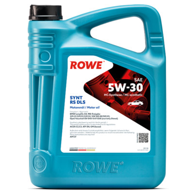 ROWE HIGHTEC SYNT RS DLS SAE 5W-30 - 5 Liter | (MB 229.52, MB 229.51, BMW LL-04)
