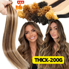 1g Russian Remy Double Drawn Keratin U-Tip Human Hair Extensions Full Head 400S
