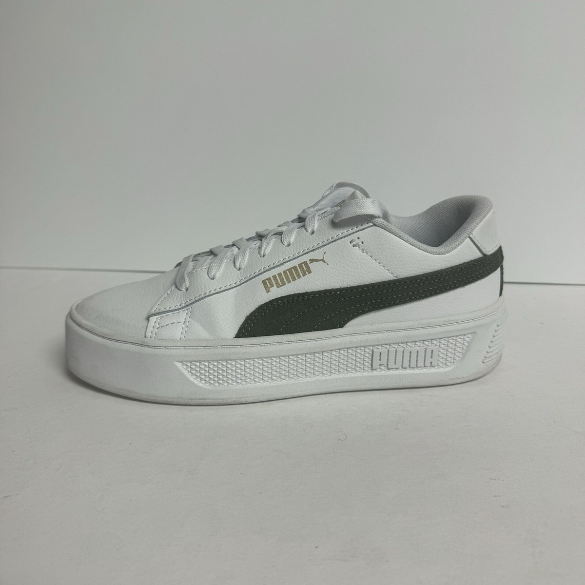Puma Womens Smash Platform V3 Mono Twist Sneaker White Size M