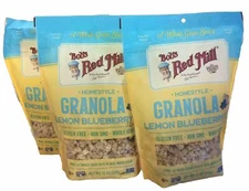 3 Pack New Bob's Red Mill Lemon Blueberry Granola, 11 oz Bag