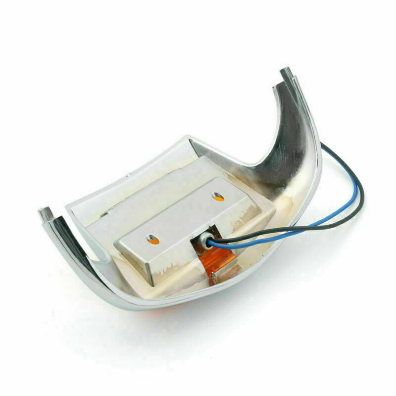 ABS Yellow Socket Front Mudguard Fender Tip Light For FLHR FLHT FLT 1980-2013 US Foto 3 de 4