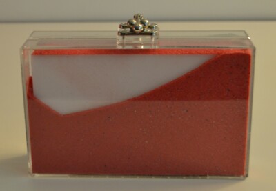 Ashlyn'd, Sandy, Acrylic, Clutch, Silver and Pink Sand