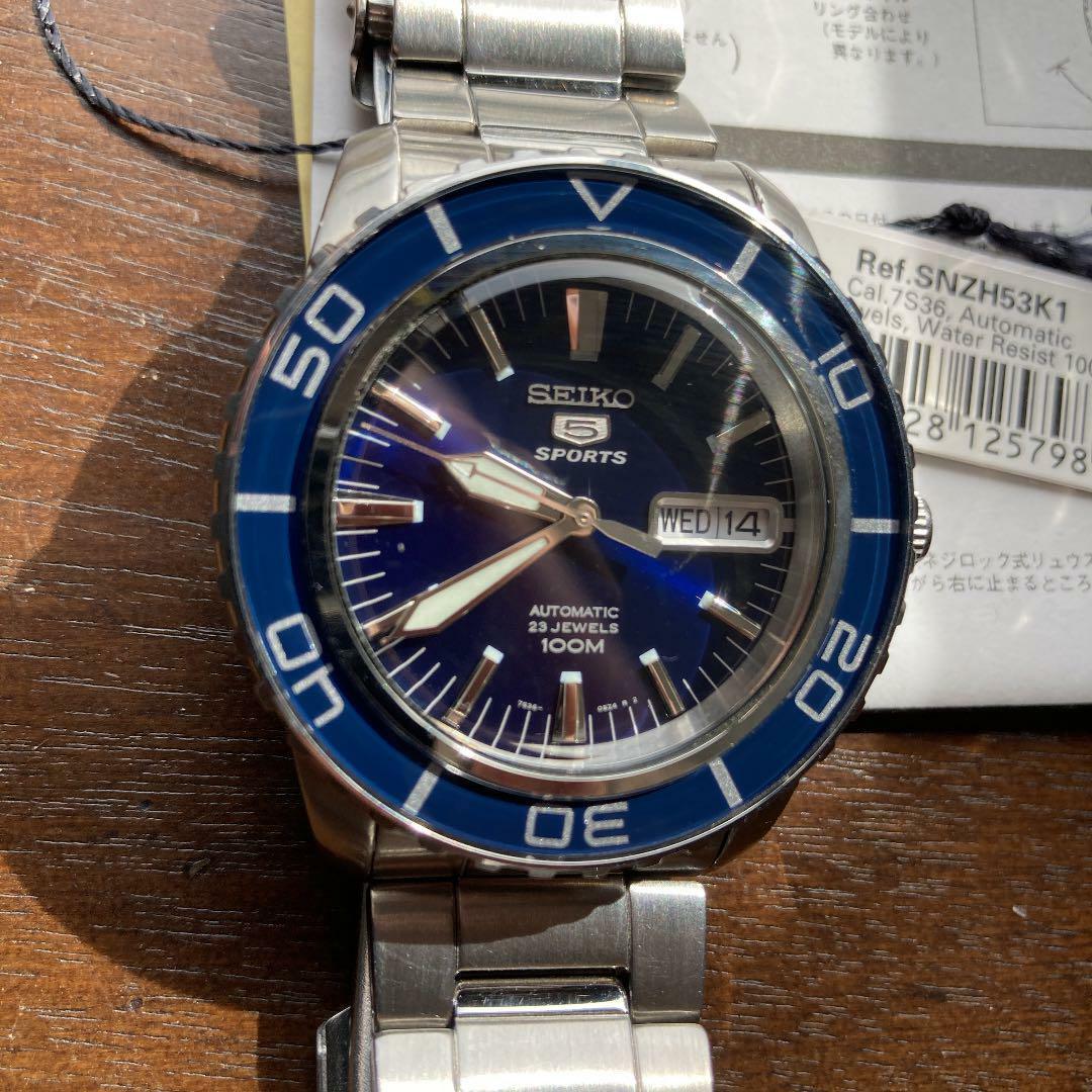 Seiko 5 Sports Blue Men's Watch - SNZH53K1 for sale online | eBay