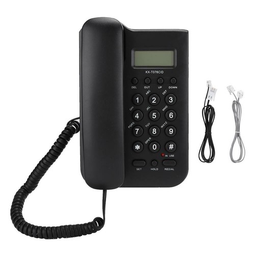 Mini Wall Mount Corded Phone Landline Telephone Home Office Desktop Caller ID - Zdjęcie 16 z 24