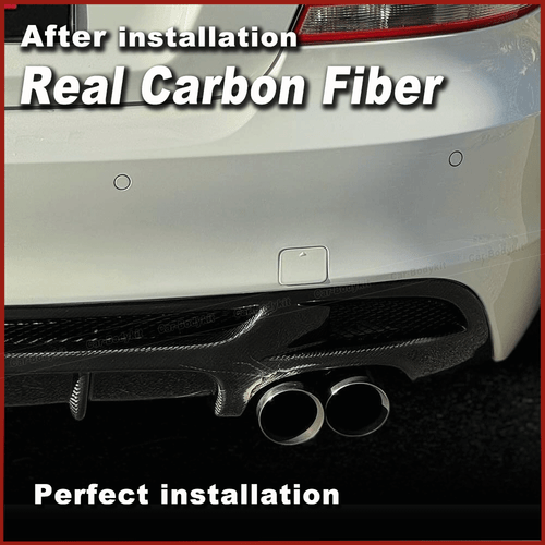 Difusor trasero difusor faldón trasero carbono paquete BMW E82 E88 07-13 M 4 tubos de escape - Imagen 4 de 10