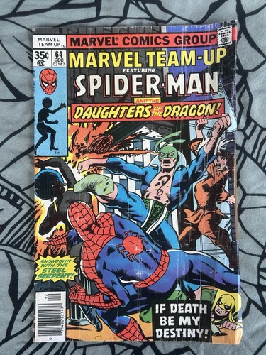 Vintage MARVEL TEAM UP # 64 NOT CGC RATED 1977 BRONZE AGE Spider Man