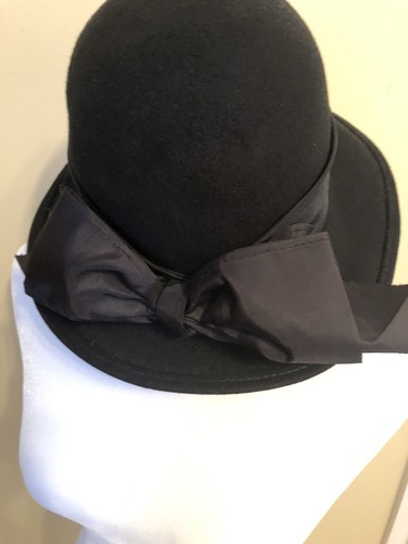 Doeskin Wool Felt Ladies Hat Black 
