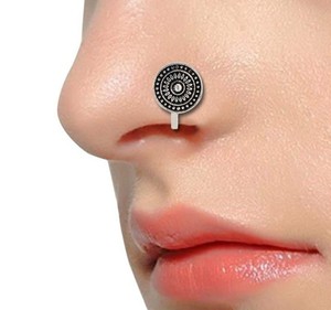 Bollywood Oxidized Silver Plated Nose 