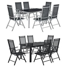Aluminium Sitzgruppe Gartenmöbel Set Gartenset Alu Essgruppe Klappstuhl Juskys®