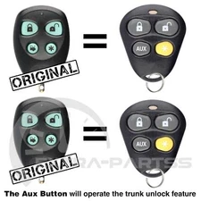 2 New Replacement Avital 4 Btn Green Keyless Remote Car Key Fob For EZSDEI476V