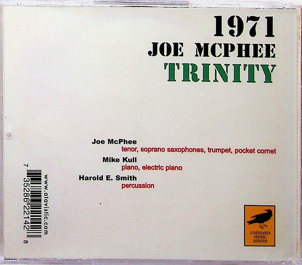 Harold E. Smith, Mike Kull & Joe McPhee -Trinity CD -NEW (1972 Jazz Re-Issue)  - Image 2 of 2