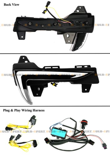 FOR 20-24 TESLA MODEL Y FRONT BUMPER TRI-COLOR SEQUENTIAL LED DRL FOG LIGHT LAMP - Picture 3 of 5