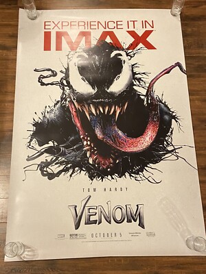 HUGE OVERSIZED ORIGINAL DOUBLE SIDED IMAX POSTER VENOM. 48” X 70