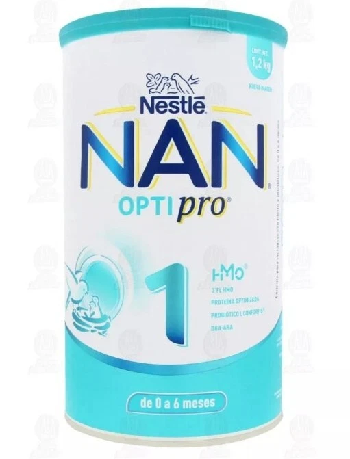 2x FÓRMULA INFANTIL NAN 1 ÓPTIMO-PRO 0-6 MESES 2,6 lb. / 1200g EXP: 30/11/2026 Foto 2 de 4