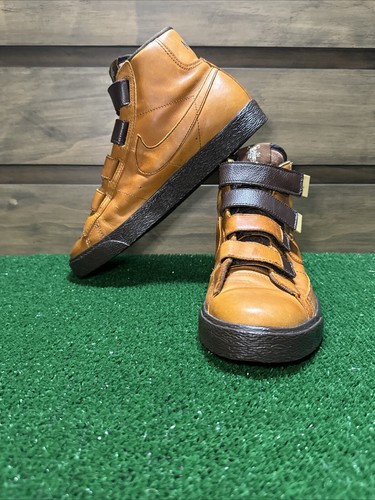 Nike Blazer High Strap Up Premium Leather Brown Size 7.5 428926-200 - Picture 17 of 24
