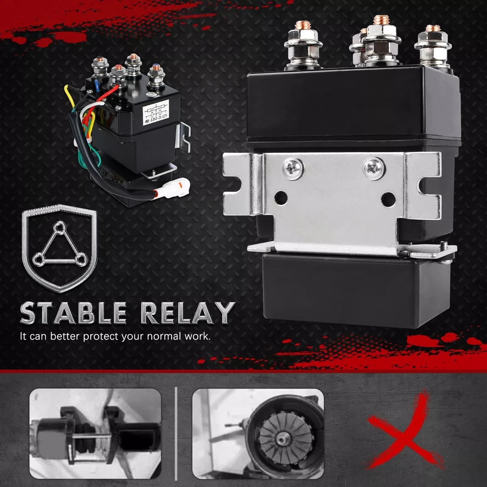 X-BULL Electric Winch 4500LB 12V Synthetic Rope ATV UTV Boat 4WD Wireless Remote Foto 3 de 4