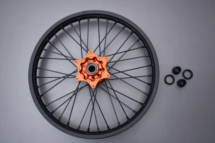 Jante avant enduro orange de 21 pouces rigide pour FE 350