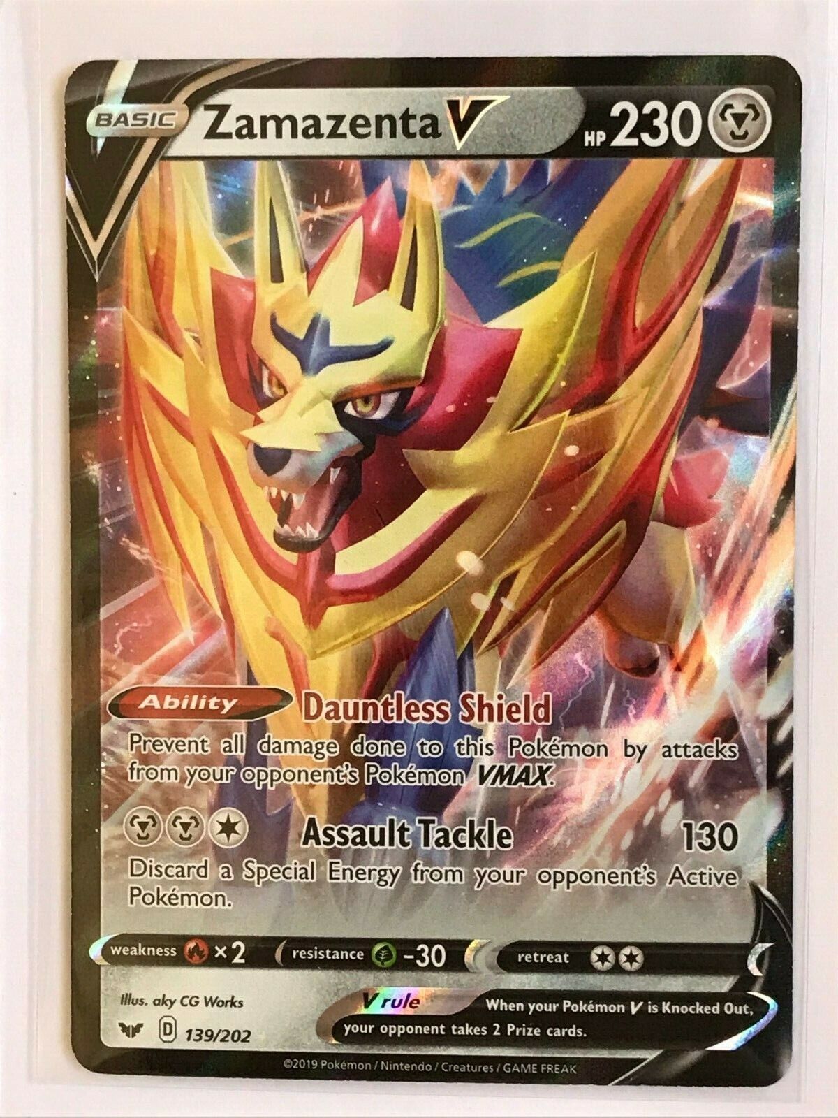 Auction Prices Realized Tcg Cards 2020 Pokemon Sword & Shield Zamazenta V