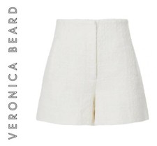 VERONICA BEARD Shorts Women White Ivory Tweed JAZMIN High Rise A-line NWT