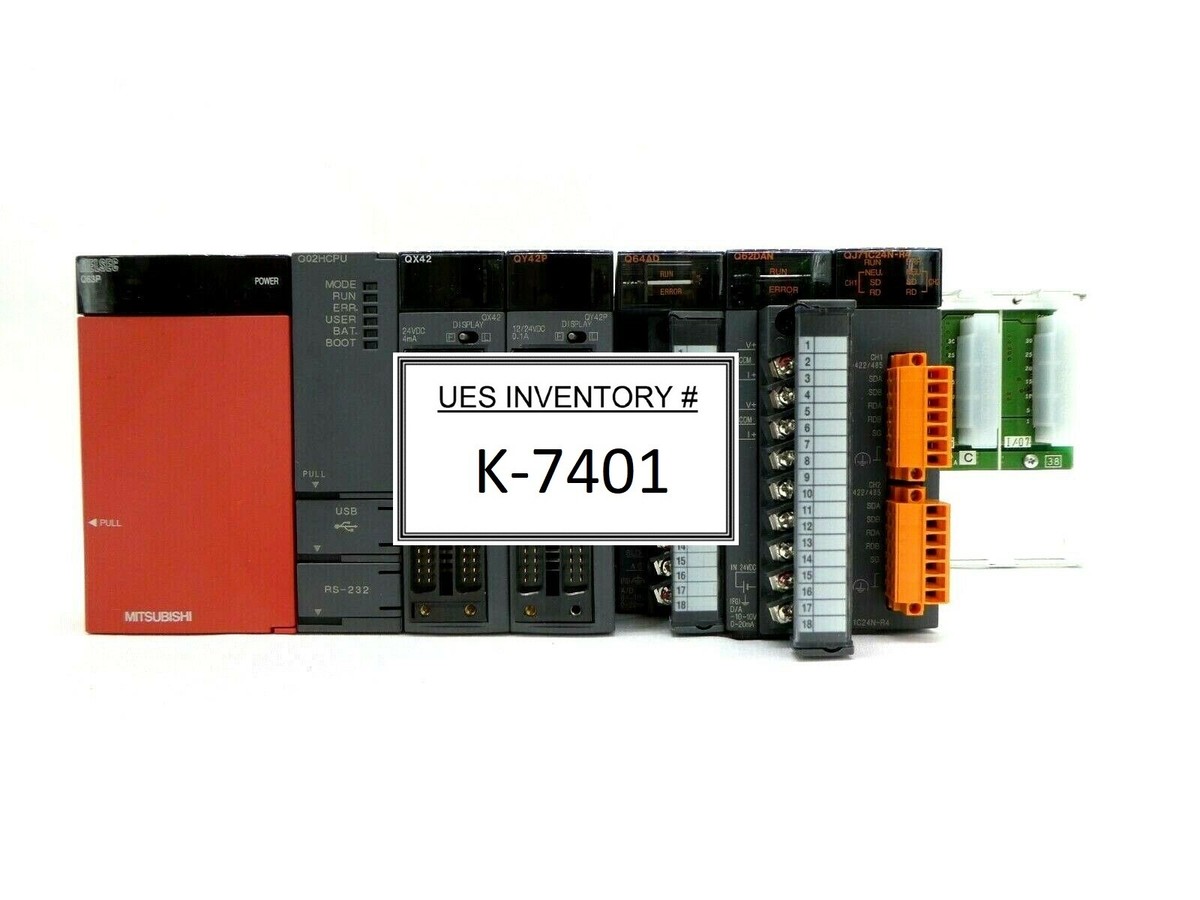 Mitsubishi MELSEC-Q PLC Control Assembly Q02HCPU Q63P QX42 Mitsubishi MELSEC-Q PLC Control Assembly Q02HCPU Q63P QX42