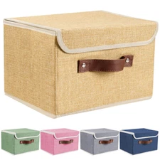 2/4/6Pcs Collapsible Fabric Cube Storage Bins Large Home Organizer Boxes Baskets