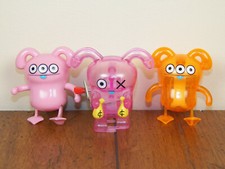 Uglydoll 3-LOT Pink Peaco, Ox  Orange Peaco Wind Up Windup Toys  NEW W TAGS 