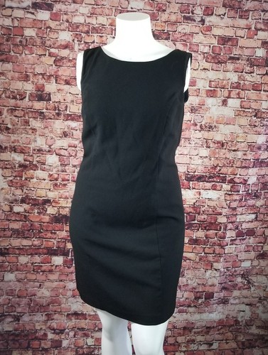 212 Collection Black Shift Dress Size 