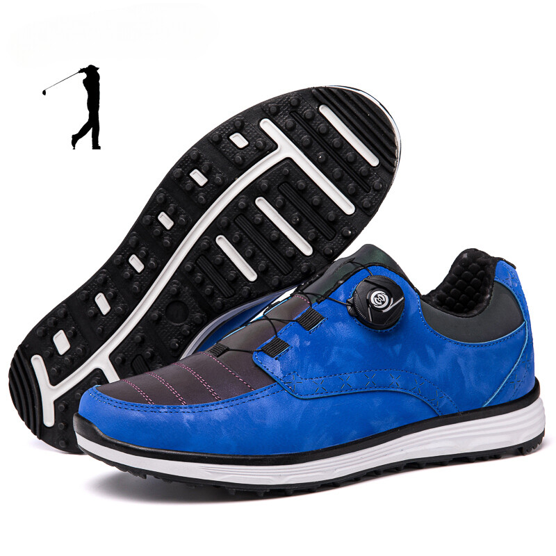 Men's Waterproof Non-Slip Golf Sneakers Comfortable Walking Shoes-image