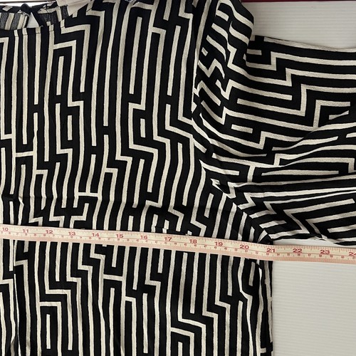 GP & J Baker x H&M Shift Dress AUS Size 12 Black Geometric 3/4 Bell Sleeve US 8* - Picture 16 of 17