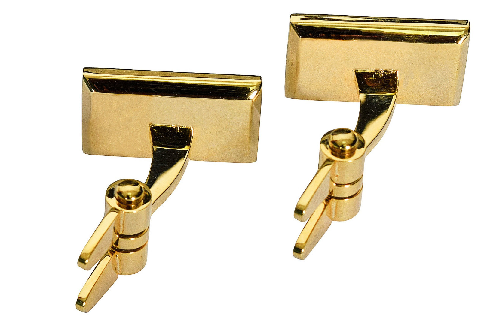 Torqtier Cufflinks for Men 18k Gold Plated Swivel Arms Stainless Steel
