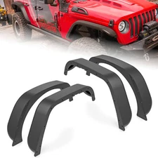 Front +Rear Fender Flares For 2018-2025 Jeep Wrangler JL JLU Unlimited 2/4 Doors