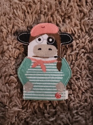 Chick Fil A Cow Felt Finger Puppet
