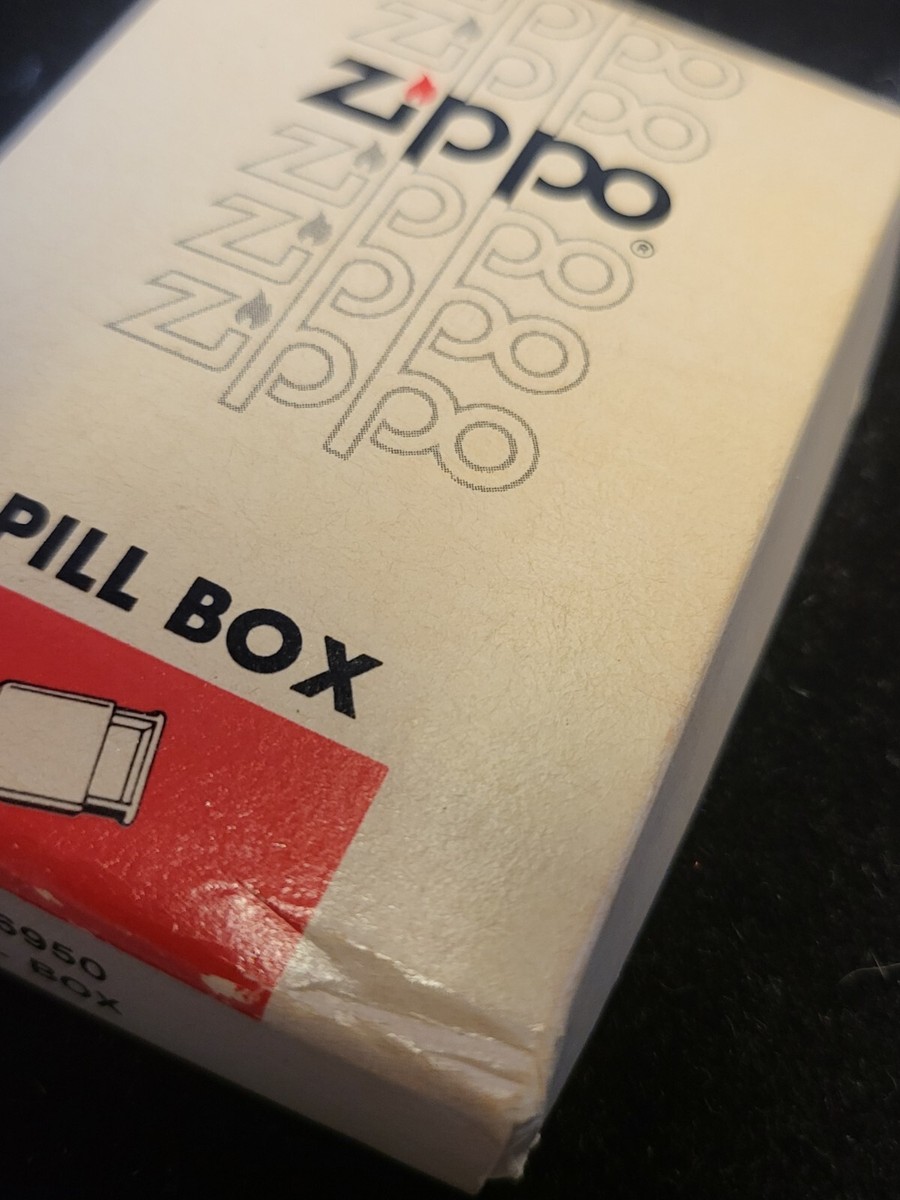 RARE ZIPPO PILL BOX No. 6950 RED RCA LOGO NEW IN BOX WITH
