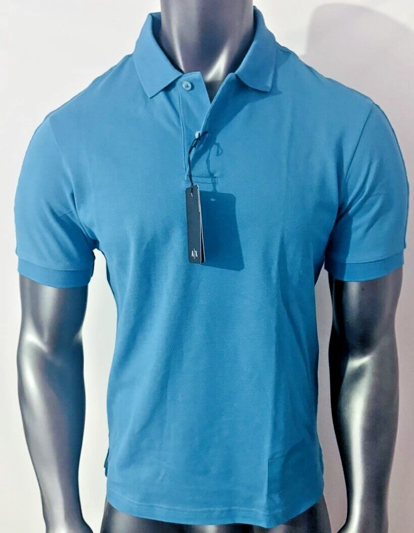New Armani Exchange Mens Polo With Shoulder Tape Logo