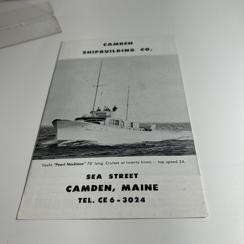 Camden Shipbuilding Co. Sea Street Camden Maine - ausklappbare Broschüre/Katalog RAR - Bild 7 von 19