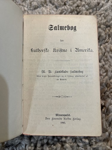 Danish Psalm Book Antique 1895 Salemebog Lutheran Christians In America Denmark - Imagen 4 de 20