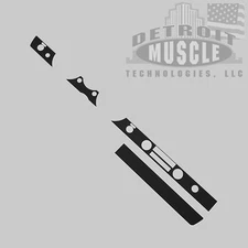 DMT Mopar Barracuda A Body Rallye Ralley Dash Matte BLACK Lower Trim Pieces