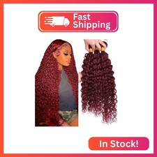 12 14 16 Inch 99J Burgundy Bundles Human Hair Water Wave Bundles Wine Red Water
