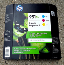 HP 951XL Genuine Color Ink Cartridges 3 Pack Cyan Magenta Yellow 2019 OEM NEW