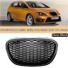 Front Hood Grill For Seat Leon MK2 1P1 2006-2009 Front Kidney Grille Gloss Black