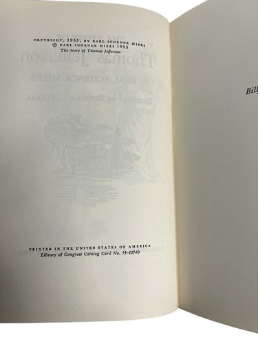 The Story of Thomas Jefferson By Earl Miers Hardcover 1955 Vintage Book - Picture 7 of 9