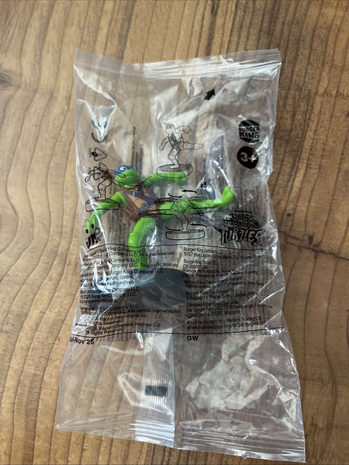 TMNT Burger King Kids Meal Toy LEONARDO Teenage Mutant Ninja Turtles NEW