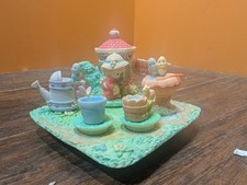 RARE Vintage Precious Moments 79825 Grandma in Garden Mini Tea Set of 8 Enesco